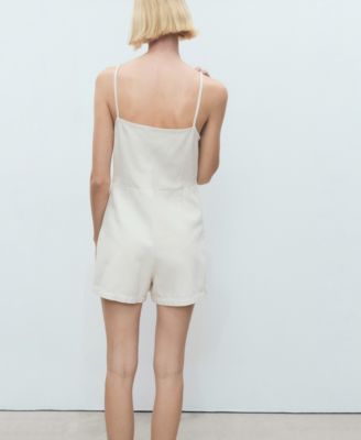 Women's Short Denim Pinafore