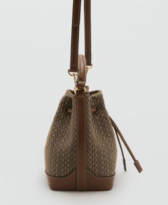 Women's Printed Logo Bucket Bag