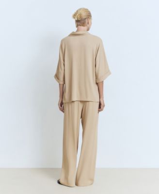 Women's Elastic Waist Straight-Fit Pants