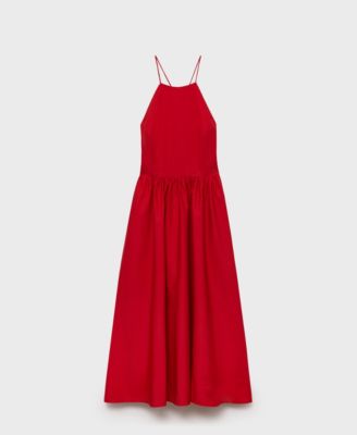 Women's Crossed Back Halter Dress