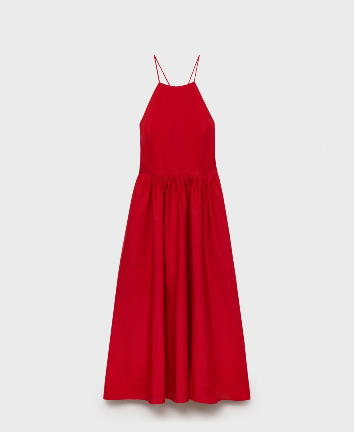 Mango Sleeveless Fit & Flare Maxi Dress In Red