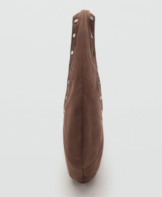 Women's Oval Studded Shoulder Bag