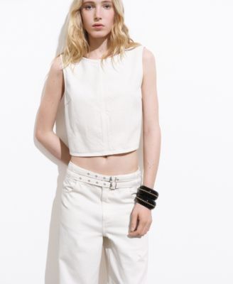 Women's Double Belt Balloon Jeans