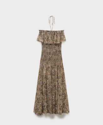 Women's Leopard-Print Maxi-Dress