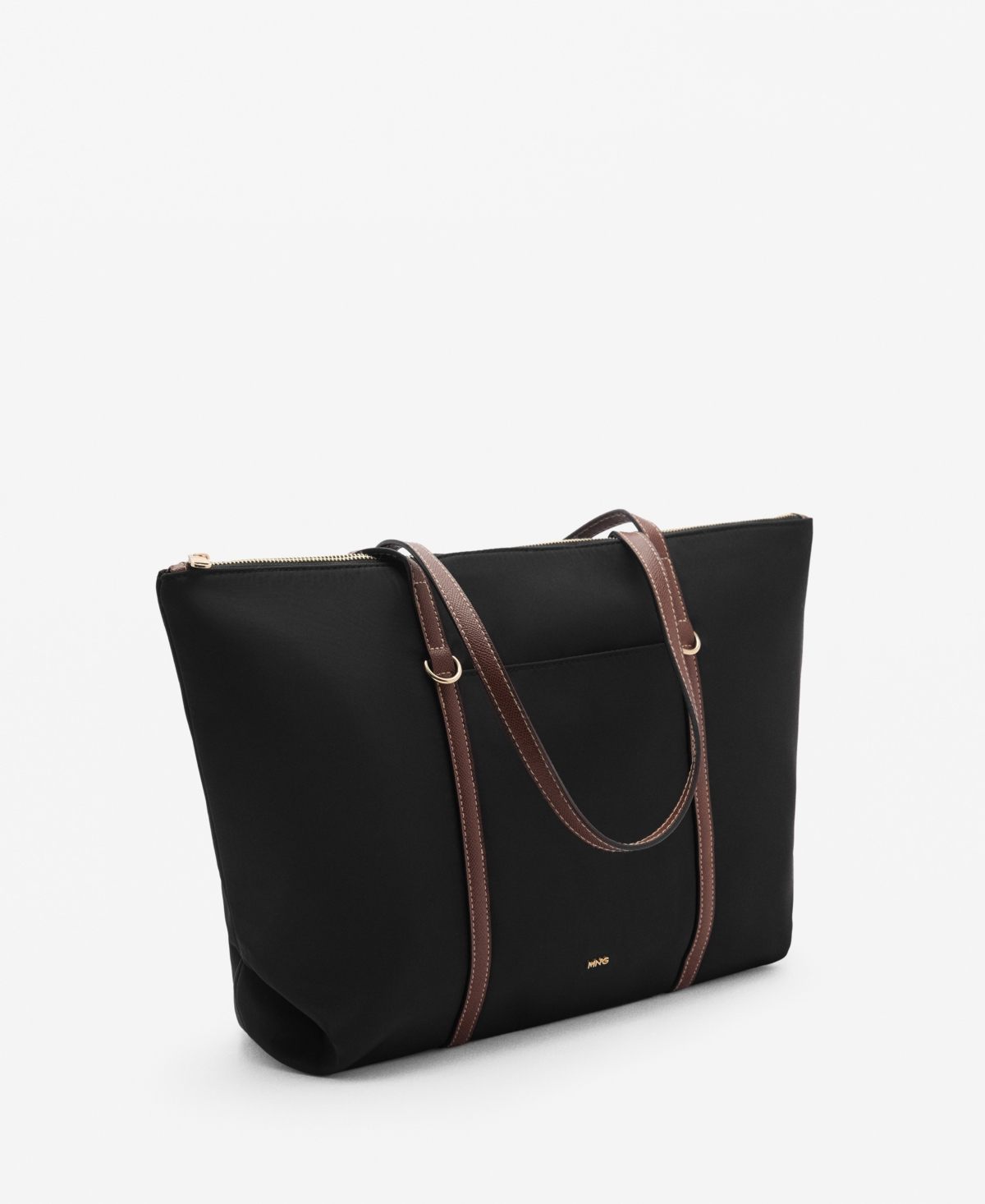 Mango Women's Double Handle Shopper Bag In Black
