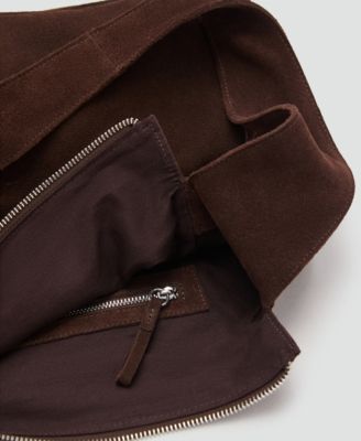 MANGO Women's Suede Shoulder Bag
