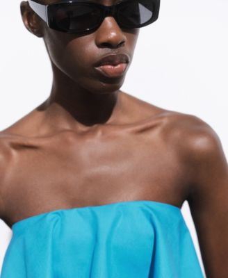 Women's Strapless Ruffles Top