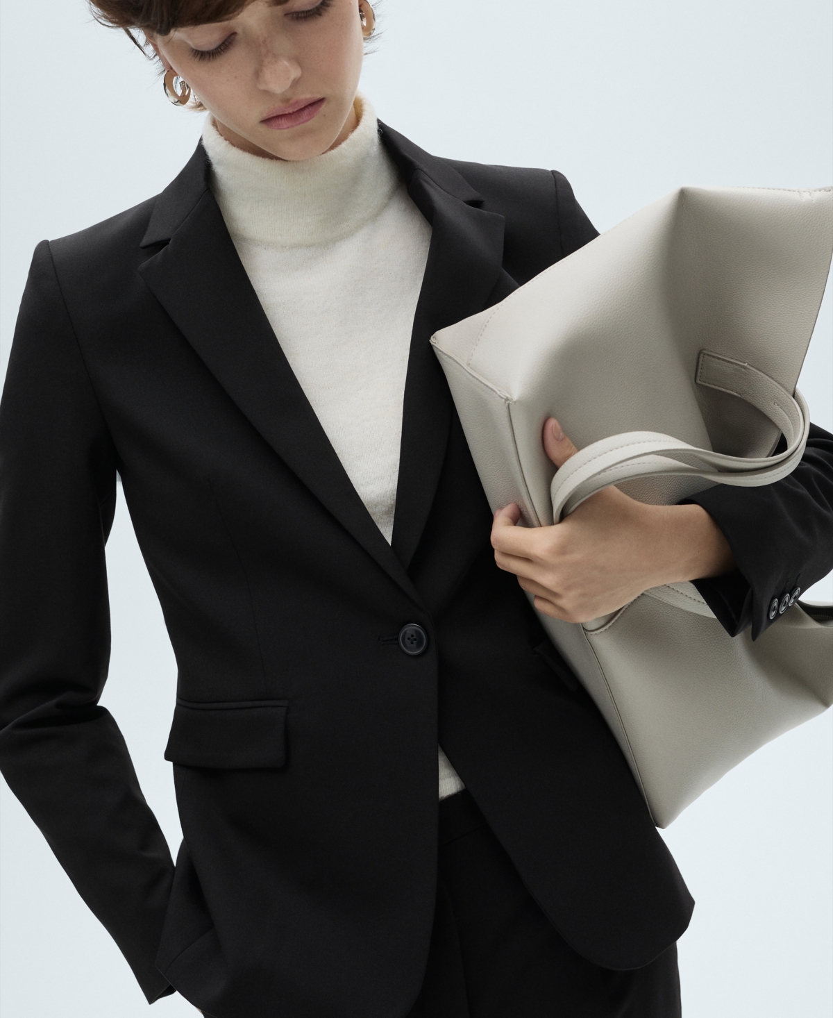 Mango Women's Fitted Suit Jacket In Black