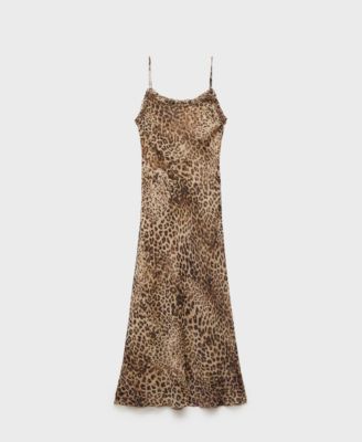 Women's Animal Print Midi Dress