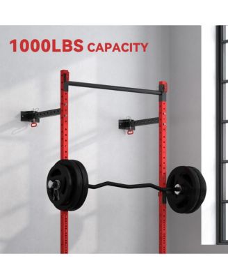 Folding Squat Rack with Pull Up Bar, 1000 Pounds Capacity,