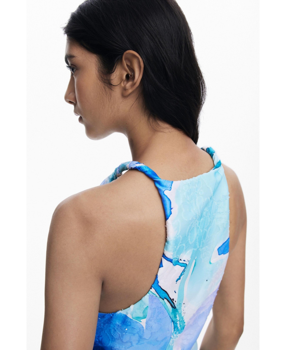 Desigual Women's Floral Tank Top In Blue