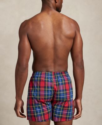 Men's 3-Pack Single-Button Fly Woven Boxers Holiday Gift Set