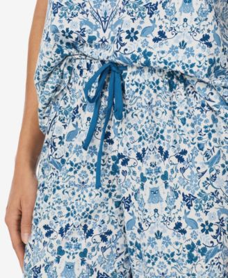 Women's Short Sleeve Cropped Pajama Set