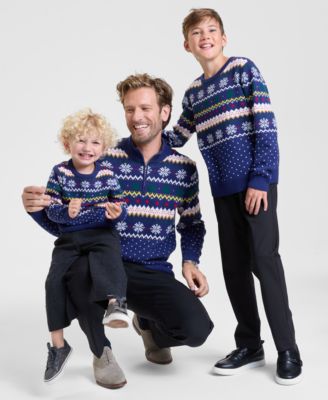 Holiday Lane Family Fair Isle Sweater Collection Macys Exclusive In Blue