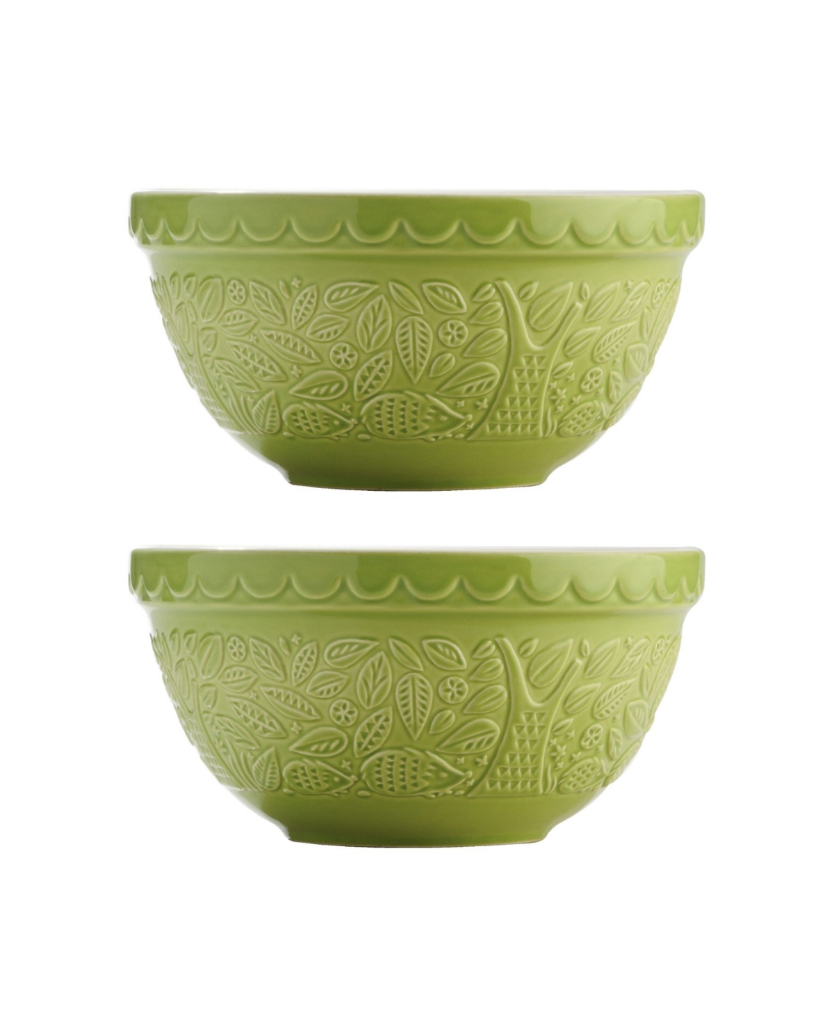 Mason Cash In The Forest Mixing Bowls, Set Of 2 In Green