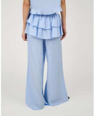 Women's Ruffle Waist Flare Pant
