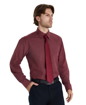 Men's Regular Fit Micro Check Dress Shirt, Macy's Exclusive