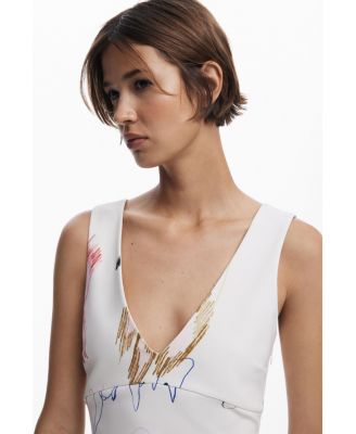 Women's Pinafore dress with strokes