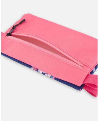 Girl Double Pencil Case Navy Unicorn Print - Toddler|Child