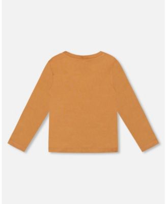 Boy Cotton Long Sleeve T-Shirt Cashew Brown - Toddler|Child