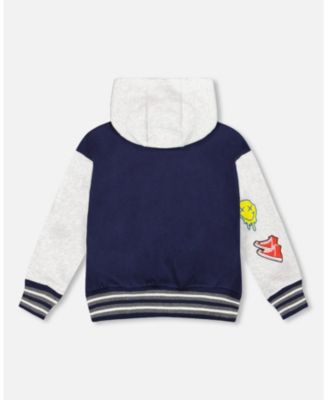 Boy Full Zip Hooded Fleece Jacket Navy Blue - Toddler|Child