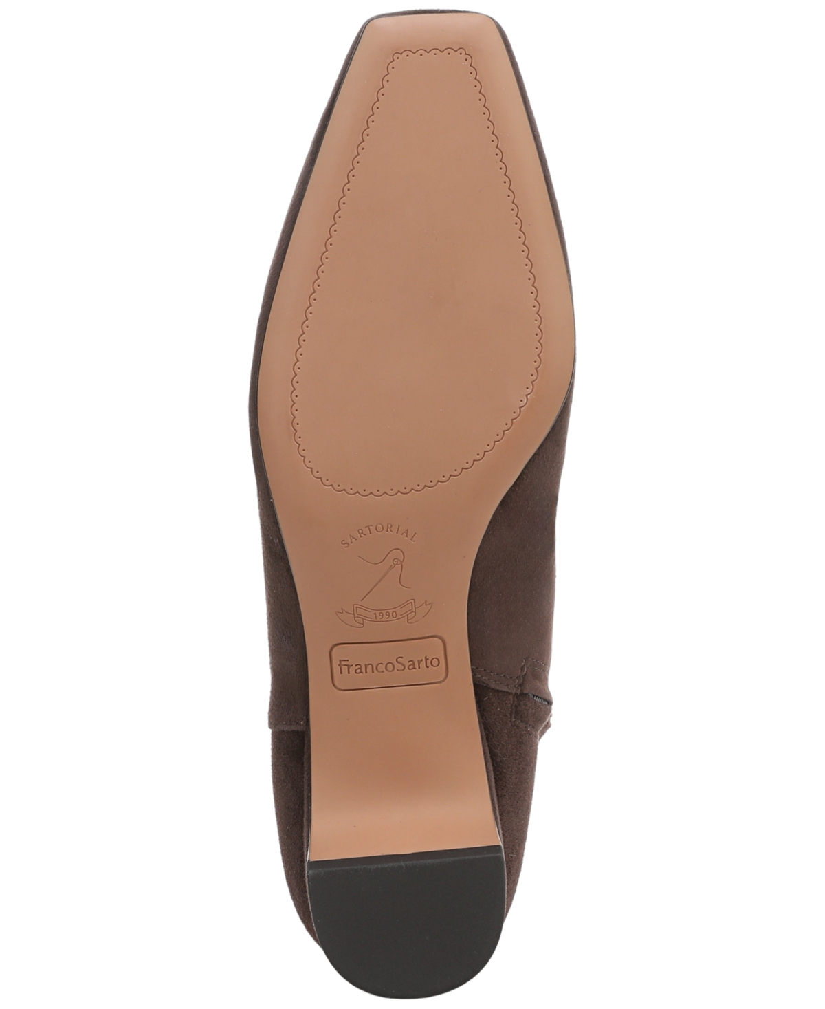 Franco Sarto Women's Luella Square Toe Zip Ankle Boots In Brown