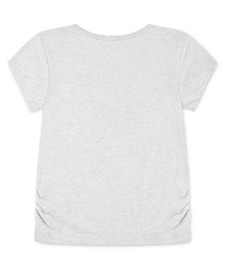 Girls Pearl Bow Ruched T-Shirt