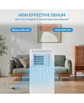 10,000 BTU  3-in-1 Cooling, Dehumidifier & Fan, Remote Control, 24-Hour Timer - Portable Air Conditioner