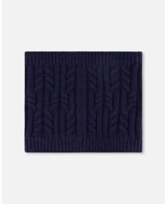 Kids Unisex Lined Winter Neckwarmer Navy Blue - Toddler|Child