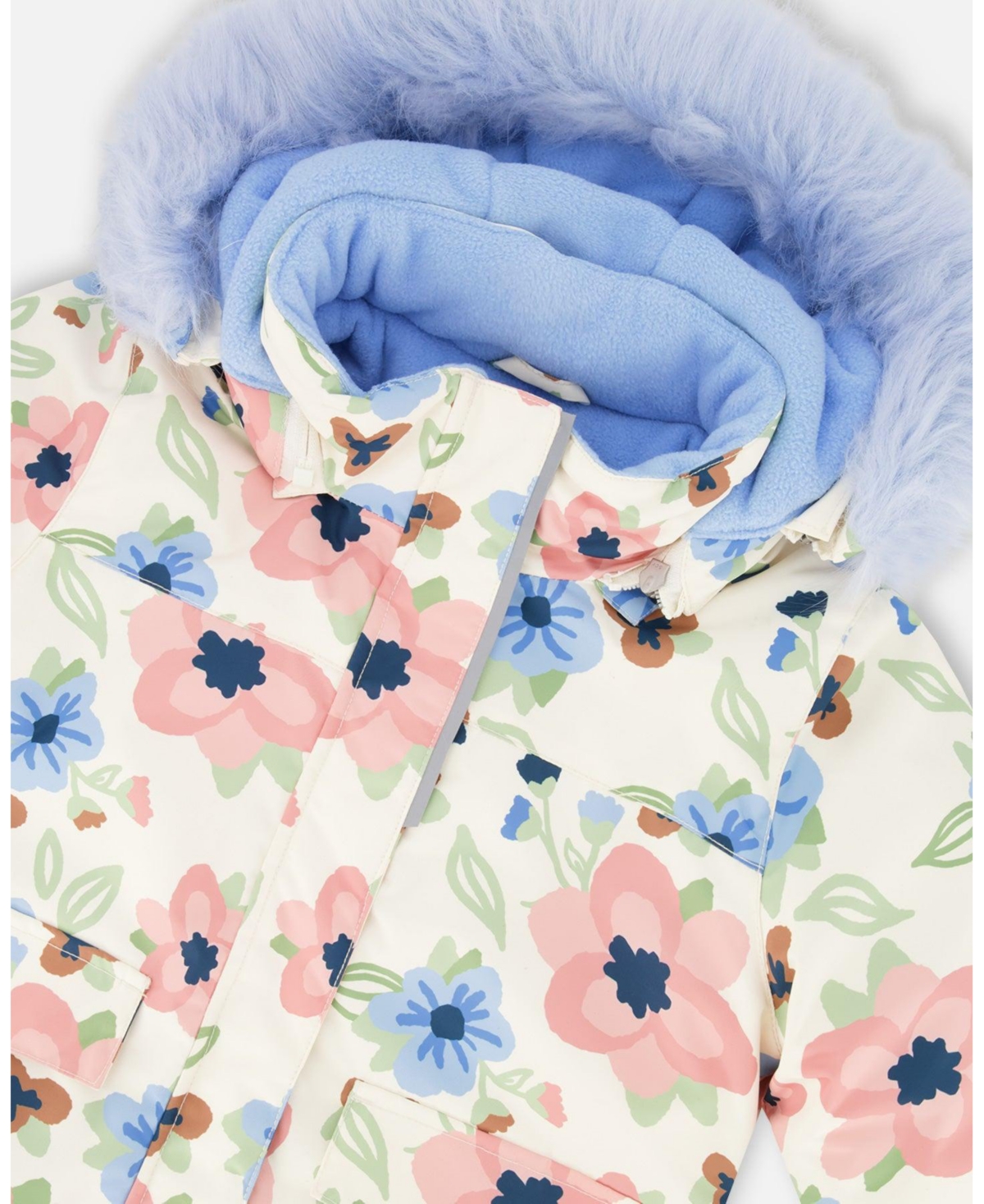 Deux par Girl Two-Piece Discover Snowsuit with Printed Jacket Light Blue - Toddler|Child