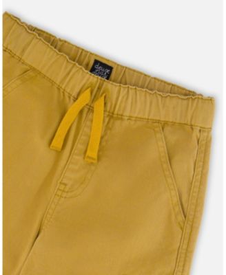 Baby Boy Twill Jogger Cargo Pants Ochre - Baby