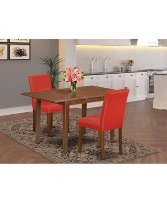 3 piece Classy Mahogany self-storage Extendable leaf Dining Room Set