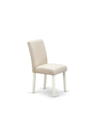 3 Pc Kitchen Table Set - 1 Pedestal Table and 2 Light Parson Chairs