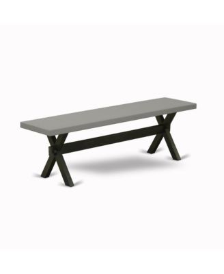 3 Piece Dining Set - 1 Cement Dining Room Table and 2 Table Bench - Stable and Durable Construction