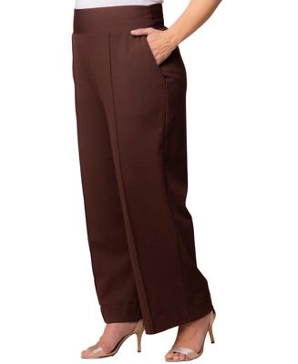 Women's Plus Size Polished Ponte Wide Leg Pants
