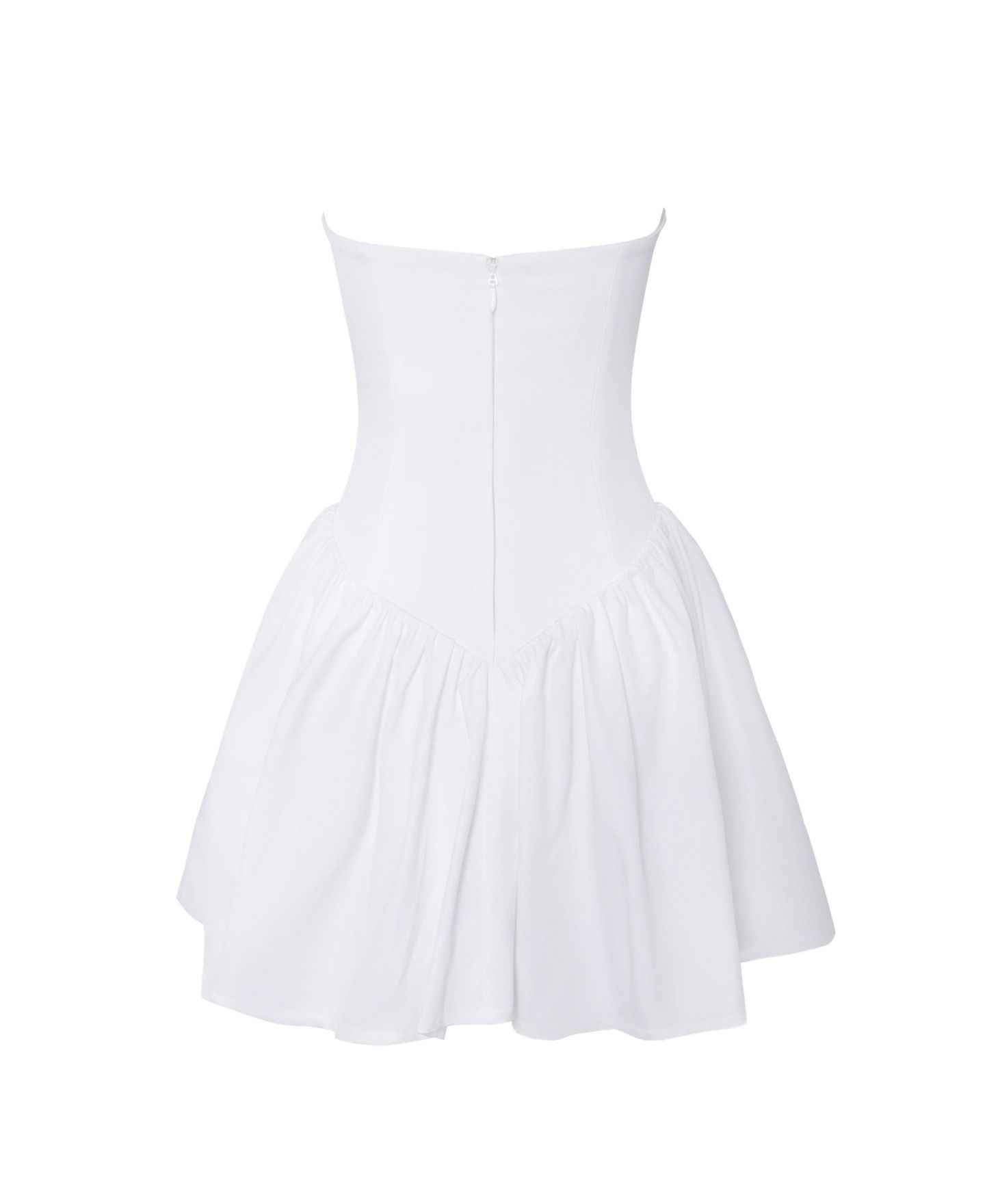 Женское платье Miss Circle Sacha White Lace Drop Waist Corset Puffy Mini, цвет: Белый — фото 5