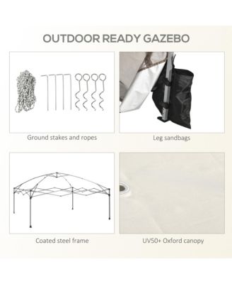Pop Up Canopy Tent with Netting and Bags, 10' x 10',