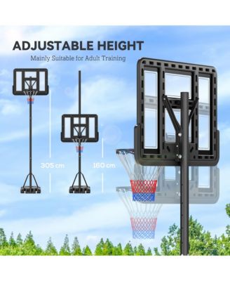 Portable Basketball Hoop, Adult Sized, 5.2-10' Adjustable Height