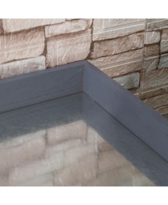 Wooden 36.25 in x 31.5 in Garden Storage Tool Shed with Galvanized Top,