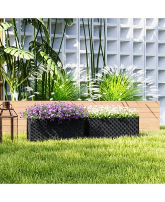 Railing Planter Box (2 Pack, 20 Inch), Rat Look,