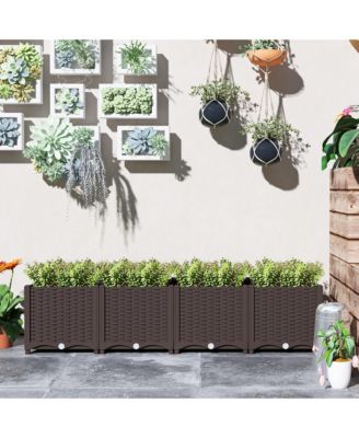 5 x 1 x 1 ft Plastic Garden Box w/Drainage Holes,