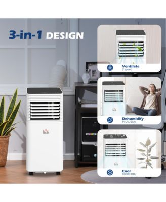10000 BTU Mobile Air Conditioner for Cooling and Dehumidifying