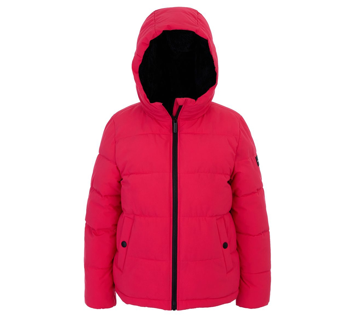 Michael Kors Kids' Bcbg Toddler And Little Girls Berber Lined Puffer Jacket In Orange