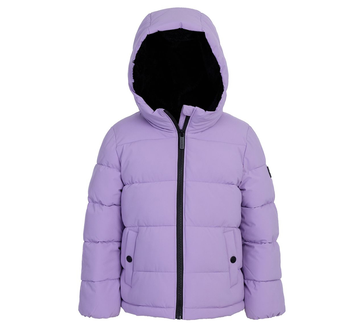 Michael Kors Kids' Bcbg Toddler And Little Girls Berber Lined Puffer Jacket In Purple