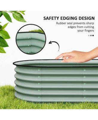 Raised Garden Beds with Arch Trellis, Galvanized Planter Box