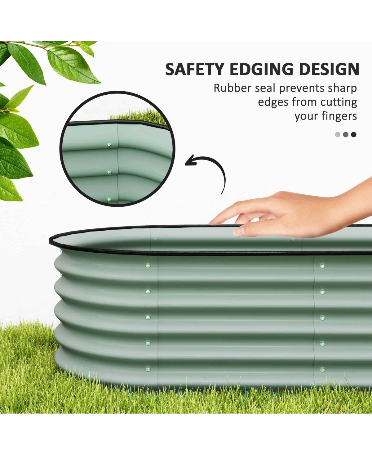 Outsunny Raised Garden Beds with Arch Trellis, Galvanized Planter Box