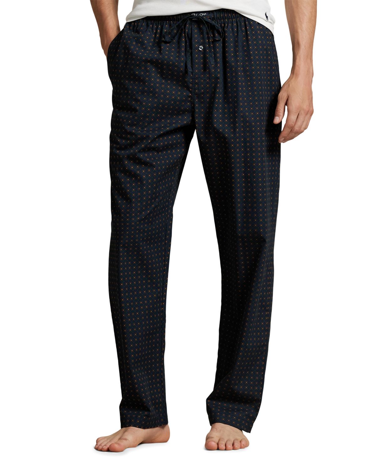 Мужские пижамные брюки с принтом в виде медальона