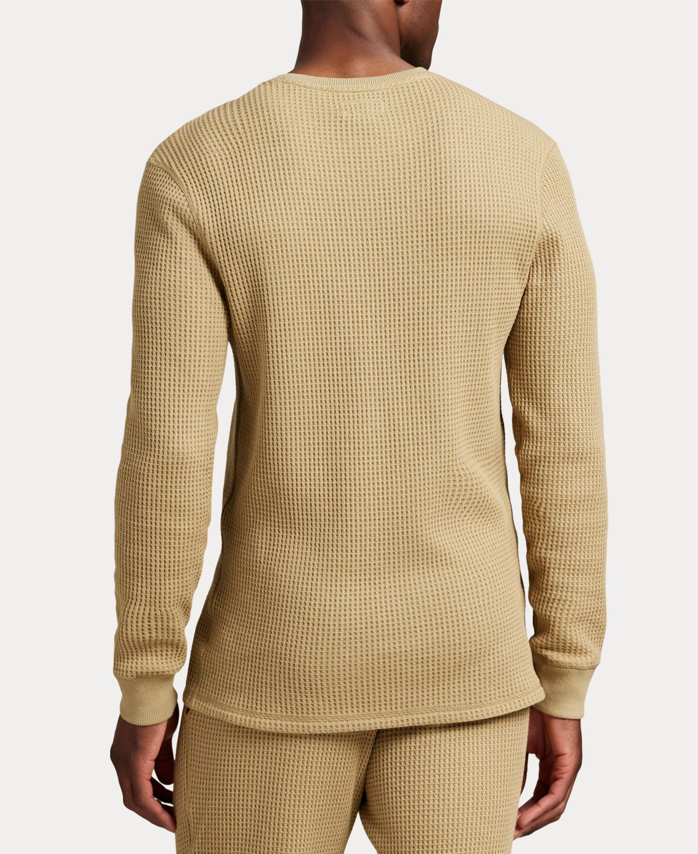 Мужская футболка Polo Ralph Lauren Thermal Crewneck, цвет: Хаки — фото 2
