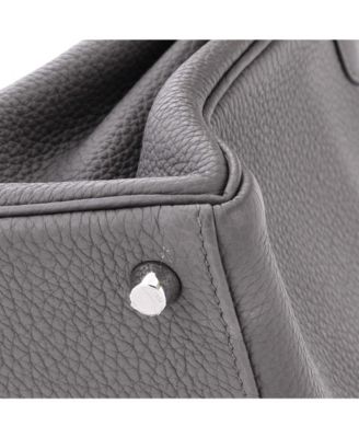 Pre-Owned Hermes Kelly 25 Handbag Grey Togo with Palladium Hardware