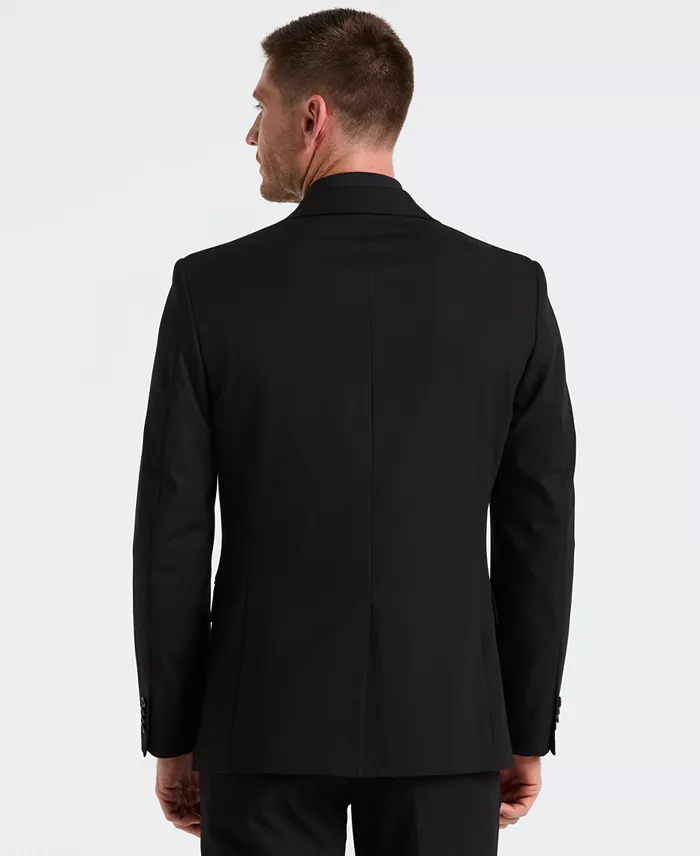 Men's Dobby Louis Long Sleeve Slim Fit Suit Jacket - thumbnail 3